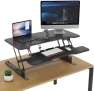 Thumbnail Electric Standing Desk Converter with 38" Tabletop — Standing Desk, Mount-It!
