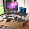 Thumbnail Electric Standing Desk Converter with 38" Tabletop — Standing Desk, Mount-It!