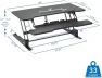 Thumbnail Electric Standing Desk Converter with 38" Tabletop — Standing Desk, Mount-It!