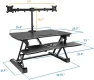 Thumbnail Electric Standing Desk Converter with Dual Monitor Arms — Standing Desk, Mount-It!