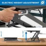 Thumbnail Electric Standing Desk Converter with Dual Monitor Arms — Standing Desk, Mount-It!
