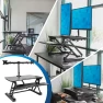 Thumbnail Electric Standing Desk Converter with Dual Monitor Arms — Standing Desk, Mount-It!