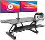 Thumbnail Electric Standing Desk Converter with Dual Monitor Arms — Standing Desk, Mount-It!