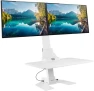 Thumbnail Electric Standing Desk Converter with Dual Monitor Mounts — Standing Desk, Mount-It!