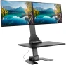 Thumbnail Electric Standing Desk Converter with Dual Monitor Mounts — Standing Desk, Mount-It!