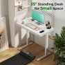 Thumbnail Electric Standing Desk with Drawer, 35" x 20" Whole Piece Tabletop, Height Adjustable Desk with Storage & USB Ports — Standing Desk, JYLH JOYSEEKER