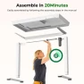 Thumbnail Electric Standing Desk with Drawer, 35" x 20" Whole Piece Tabletop, Height Adjustable Desk with Storage & USB Ports — Standing Desk, JYLH JOYSEEKER