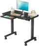 Thumbnail Electric Standing Desk with Drawer, 35" x 20" Whole Piece Tabletop, Height Adjustable Desk with Storage & USB Ports — Standing Desk, JYLH JOYSEEKER