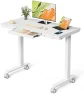 Thumbnail Electric Standing Desk with Drawer, 35" x 20" Whole Piece Tabletop, Height Adjustable Desk with Storage & USB Ports — Standing Desk, JYLH JOYSEEKER
