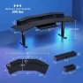 Thumbnail Electric Standing Gaming Desk with Drawers and LED Lights — Standing Desk, SEDETA