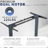 Thumbnail Heavy Duty Dual Motor Electric Sit Stand Desk Frame — Standing Desk, VIVO