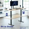 Thumbnail Heavy Duty Dual Motor Electric Sit Stand Desk Frame — Standing Desk, VIVO