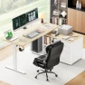 Thumbnail L-Shaped Executive Standing Desk with File Cabinet — Standing Desk, Marsail