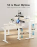 Thumbnail L-Shaped Standing Desk with Power Outlets & LED Strip — Standing Desk, HUANUO