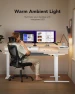 Thumbnail L-Shaped Standing Desk with Power Outlets & LED Strip — Standing Desk, HUANUO