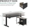 Thumbnail L Shaped Standing Desk with Power Outlets — Standing Desk, YITAHOME