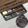 Thumbnail Mobile Electric Height Adjustable Sit to Stand Desk with Drawer, Hanging Hooks and Cable Management — Standing Desk, Visit the SHW Store