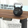 Thumbnail Mobile Electric Height Adjustable Sit to Stand Desk with Drawer, Hanging Hooks and Cable Management — Standing Desk, Visit the SHW Store