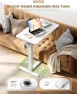 Thumbnail Overbed Bedside Table with Wheels, Electric Standing Desk Adjustable Height — Standing Desk, YOLEZO