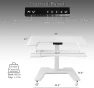 Thumbnail White Electric Mobile Height Adjustable 36 inch Dual Platform Standing Desk with Wheels — Standing Desk, VIVO