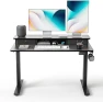 Thumbnail 48 x 24 Inch Height Adjustable Electric Standing Desk with Double Drawer — Standing Desk, FEZIBO