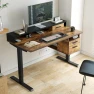 Thumbnail 48 x 24 Inch Height Adjustable Electric Standing Desk with Double Drawer — Standing Desk, FEZIBO