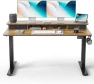 Thumbnail 48 x 24 Inch Height Adjustable Electric Standing Desk with Double Drawer — Standing Desk, FEZIBO