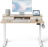Thumbnail 48 x 24 Inch Height Adjustable Electric Standing Desk with Double Drawer — Standing Desk, FEZIBO