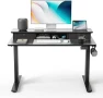 Thumbnail 48 x 24 Inch Height Adjustable Electric Standing Desk with Double Drawer — Standing Desk, FEZIBO