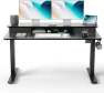 Thumbnail 48 x 24 Inch Height Adjustable Electric Standing Desk with Double Drawer — Standing Desk, FEZIBO