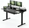 Thumbnail 48" x 24" Standing Desk with Drawers, Height Adjustable Electric Workstation, Computer Sit Stand Up Table with Large... — Standing Desk, CubiCubi