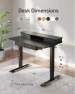 Thumbnail 48" x 24" Standing Desk with Drawers, Height Adjustable Electric Workstation, Computer Sit Stand Up Table with Large... — Standing Desk, CubiCubi