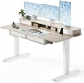 Thumbnail 48" x 24" Standing Desk with Drawers, Height Adjustable Electric Workstation, Computer Sit Stand Up Table with Large... — Standing Desk, CubiCubi