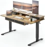 Thumbnail 48" x 24" Standing Desk with Drawers, Height Adjustable Electric Workstation, Computer Sit Stand Up Table with Large... — Standing Desk, CubiCubi