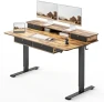 Thumbnail 48" x 24" Standing Desk with Drawers, Height Adjustable Electric Workstation, Computer Sit Stand Up Table with Large... — Standing Desk, CubiCubi