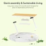 Thumbnail 55" Bamboo Standing Desk, Dual Motor 3 Stages Adjustable Height Electric Computer Workstation with Wireless Charging,... — Standing Desk, FLEXISPOT