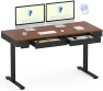 Thumbnail 55" Bamboo Standing Desk, Dual Motor 3 Stages Adjustable Height Electric Computer Workstation with Wireless Charging,... — Standing Desk, FLEXISPOT