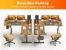 Thumbnail 55x45 Inches Reversible L Shaped Standing Desk with Cup Holder — Standing Desk, WALKINGDESK