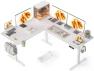 Thumbnail 55x45 Inches Reversible L Shaped Standing Desk with Cup Holder — Standing Desk, WALKINGDESK