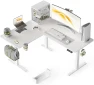 Thumbnail 55x45 Inches Reversible L Shaped Standing Desk with Cup Holder — Standing Desk, WALKINGDESK
