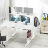 Thumbnail Electric Height Adjustable Standing Desk with Drawer, Memory Preset and Cable Management Tray — Standing Desk, SHW
