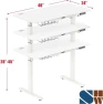 Thumbnail Electric Height Adjustable Standing Desk with Drawer, Memory Preset and Cable Management Tray — Standing Desk, SHW