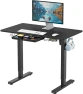 Thumbnail Electric Height Adjustable Standing Desk with Drawer, Memory Preset and Cable Management Tray — Standing Desk, SHW