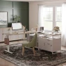 Thumbnail Electric L Shaped Standing Desk with Storage — Standing Desk, FEZIBO