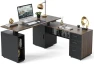 Thumbnail Electric L Shaped Standing Desk with Storage — Standing Desk, FEZIBO