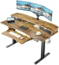 Thumbnail Electric Standing Desk with 2 Drawers & Large Keyboard Tray — Standing Desk, HUANUO