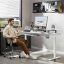 Thumbnail Electric Standing Desk with Keyboard Tray — Standing Desk, WALKINGDESK