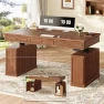 Thumbnail Farmhouse Electric Standing Desk with 3 Drawers — Standing Desk, SEDETA