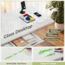 Thumbnail Glass Standing Desk with Drawers and USB Charging — Standing Desk, Furmax