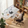 Thumbnail Glass Standing Desk with Drawers and USB Charging — Standing Desk, Furmax